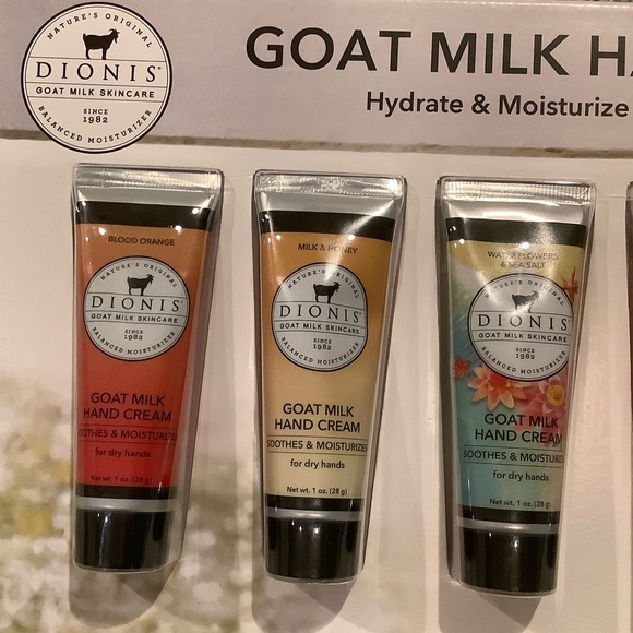 Dionis Scented Goat Milk Hand Cream Collection Set NWT 5x1oz. - Picture 3 of 16